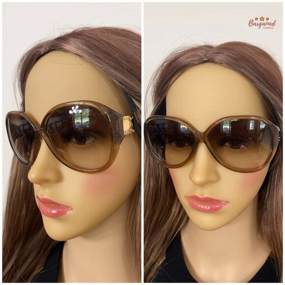 Auth LOUIS VUITTON Honey Speckling Acetate Frame Oversized Soupcon GM Sunglasses - Picture 5 of 13